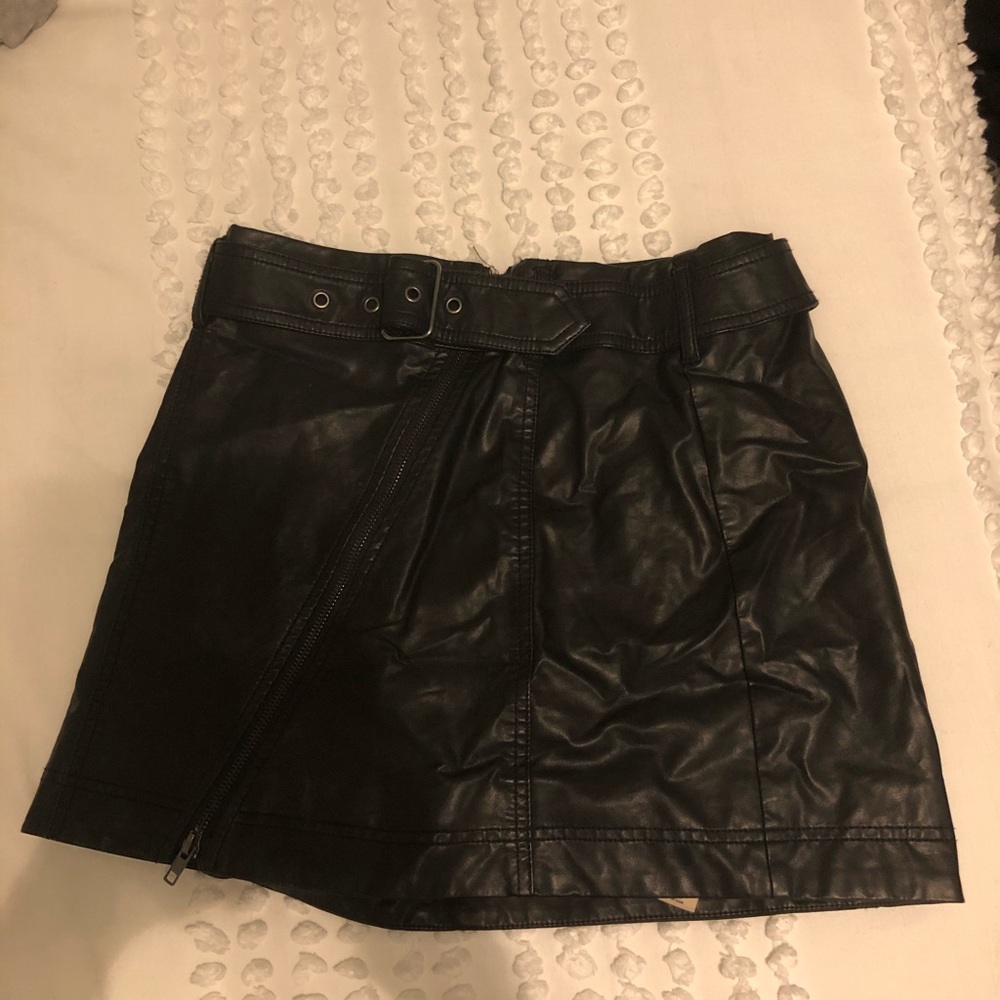 Free people faux leather skirt